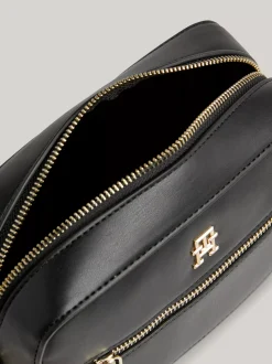 Torebki Na Pasku*Tommy Hilfiger Torebka Iconic Z Sygnowanym Paskiem Na Ramię BLACK