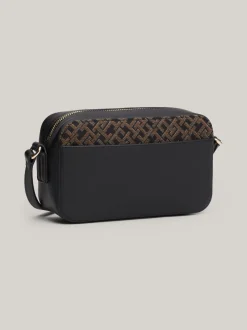 Torebki Na Pasku*Tommy Hilfiger Torebka Na Aparat TH Jaquard Z Monogramem BLACK