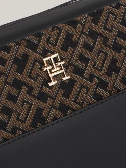 Torebki Na Pasku*Tommy Hilfiger Torebka Na Aparat TH Jaquard Z Monogramem BLACK