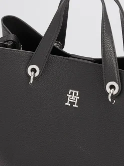 Torebki-Worki*Tommy Hilfiger Torebka Na Pasku TH Emblem BLACK