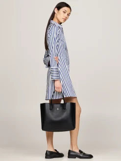Torebki Na Pasku*Tommy Hilfiger Torebka Na Pasku Z Monogramem TH I Logo BLACK