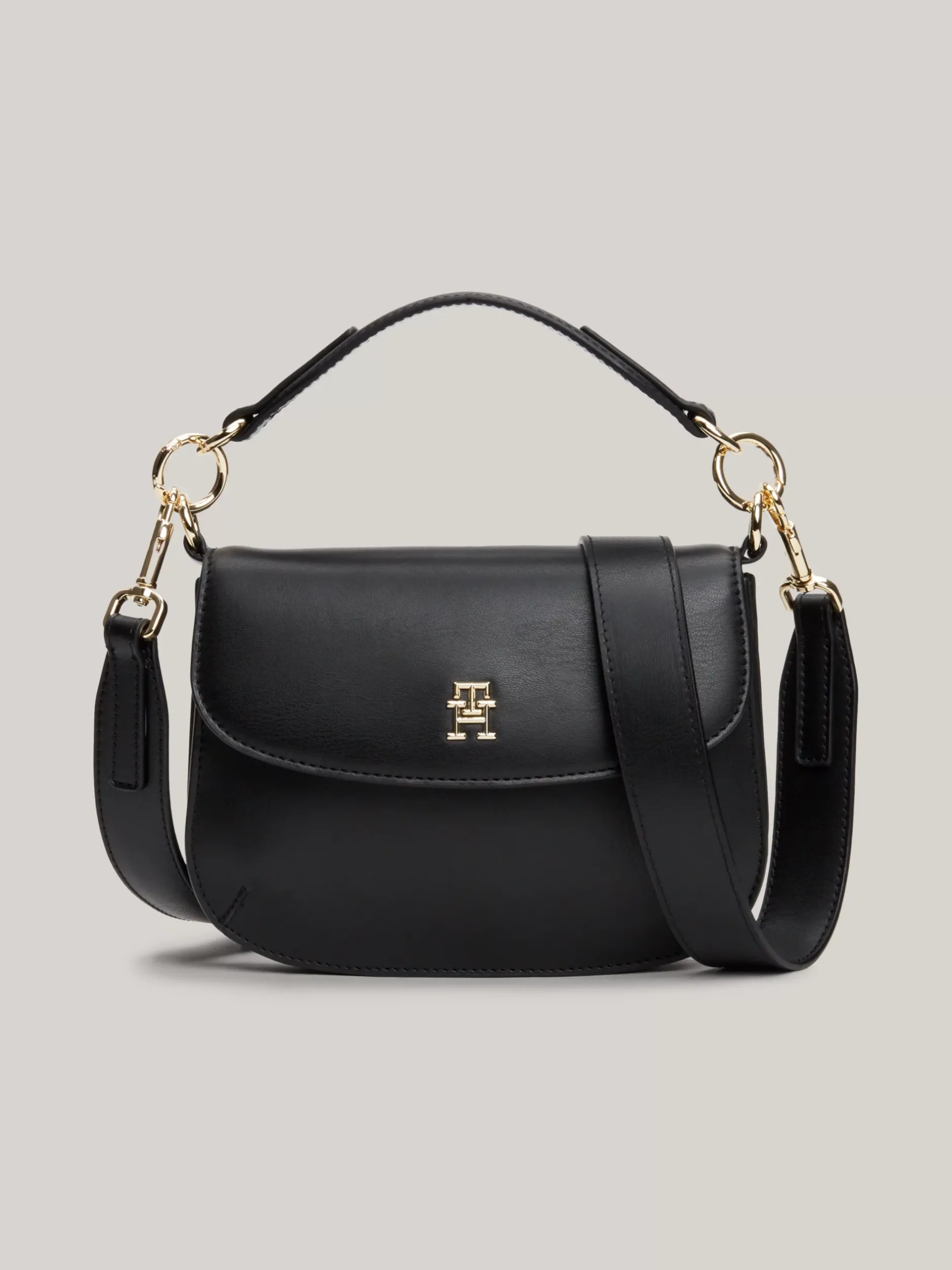 Torebki Na Pasku*Tommy Hilfiger Torebka Na Ramię Chic Z Zapięciem Na Zatrzask BLACK