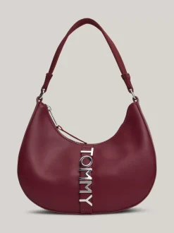 Torby Na Ramię*Tommy Hilfiger Torebka Na Ramię City Z Metalowym Logo DEEP ROUGE