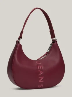 Torby Na Ramię*Tommy Hilfiger Torebka Na Ramię City Z Metalowym Logo DEEP ROUGE