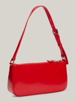 Torby Na Ramię*Tommy Hilfiger Torebka Na Ramię Essential Z Wytłoczonym Logo DEEP CRIMSON