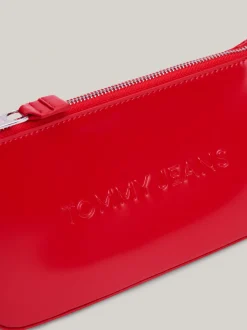 Torby Na Ramię*Tommy Hilfiger Torebka Na Ramię Essential Z Wytłoczonym Logo DEEP CRIMSON