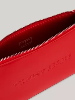 Torby Na Ramię*Tommy Hilfiger Torebka Na Ramię Essential Z Wytłoczonym Logo DEEP CRIMSON