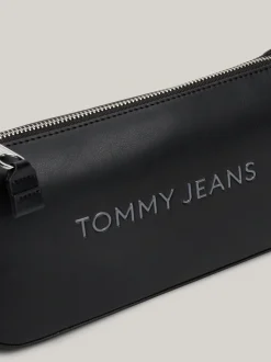 Torby Na Ramię*Tommy Hilfiger Torebka Na Ramię Essential Z Metalowym Logo BLACK