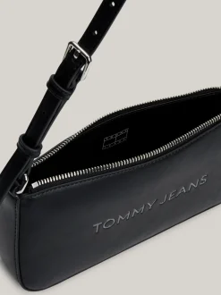 Torby Na Ramię*Tommy Hilfiger Torebka Na Ramię Essential Z Metalowym Logo BLACK