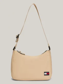 Torby Na Ramię*Tommy Hilfiger Torebka Na Ramię Essential Z Powtórzonym Logo GENTLE GOLD