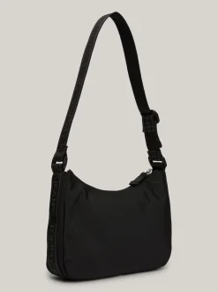 Torby Na Ramię*Tommy Hilfiger Torebka Na Ramię Essential Z Powtórzonym Logo BLACK