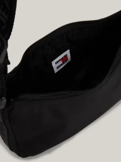 Torby Na Ramię*Tommy Hilfiger Torebka Na Ramię Essential Z Powtórzonym Logo BLACK