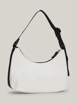 Torby Na Ramię*Tommy Hilfiger Torebka Na Ramię Essential Z Logo ANCIENT WHITE