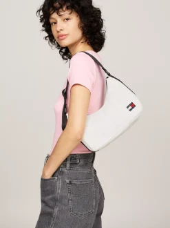 Torby Na Ramię*Tommy Hilfiger Torebka Na Ramię Essential Z Logo ANCIENT WHITE
