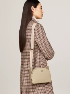 Torebki Na Pasku*Tommy Hilfiger Torebka Na Ramię Hilfiger Monotype BEIGE