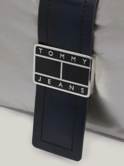 Torby Na Ramię*Tommy Hilfiger Torebka Na Ramię O Metalicznym Wykończeniu PEWTER