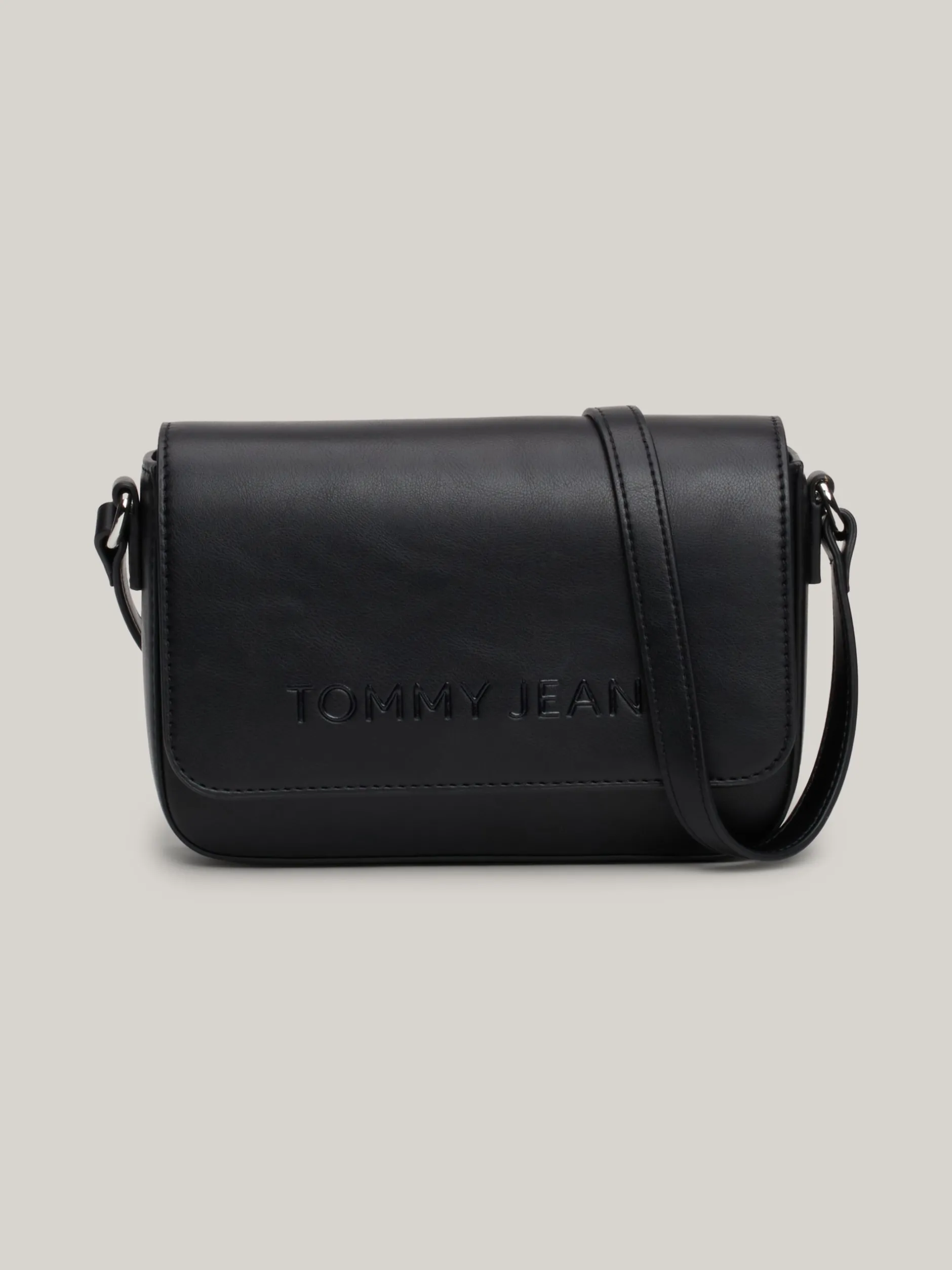 Torebki Na Pasku*Tommy Hilfiger Torebka Na Ramię Z Klapką Essential BLACK