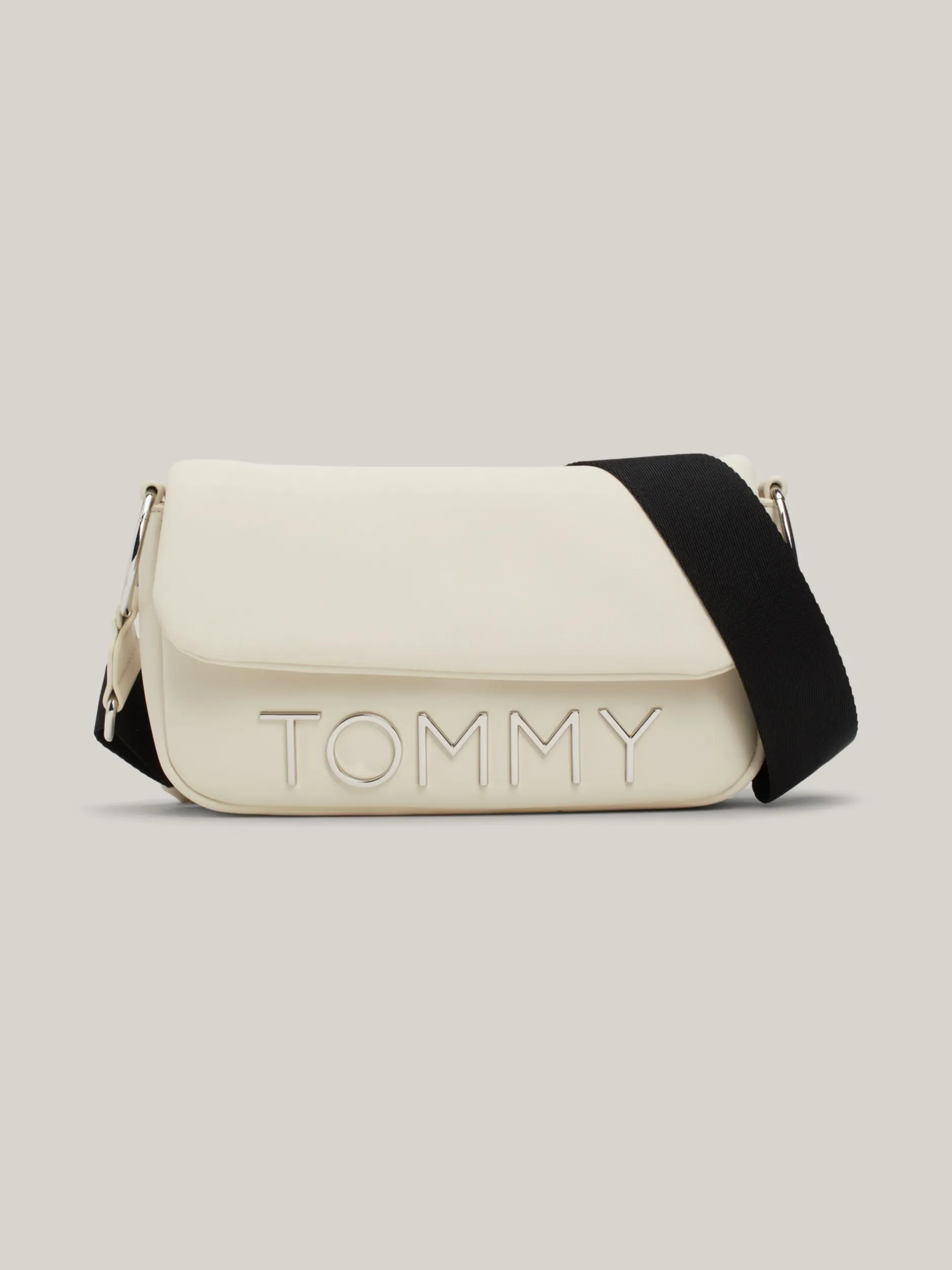 Torebki Na Pasku*Tommy Hilfiger Torebka Na Ramię Z Klapką I Metalowym Logo NEWSPRINT