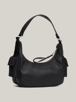 Torby Na Ramię*Tommy Hilfiger Torebka Na Ramię Z Logo BLACK