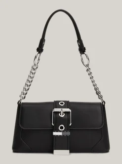 Torby Na Ramię*Tommy Hilfiger Torebka Na Ramię Z Magnetycznym Zapięciem BLACK
