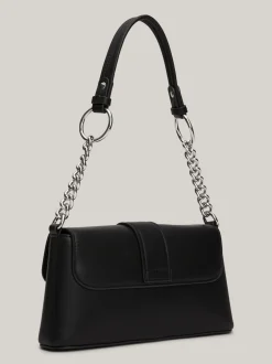 Torby Na Ramię*Tommy Hilfiger Torebka Na Ramię Z Magnetycznym Zapięciem BLACK