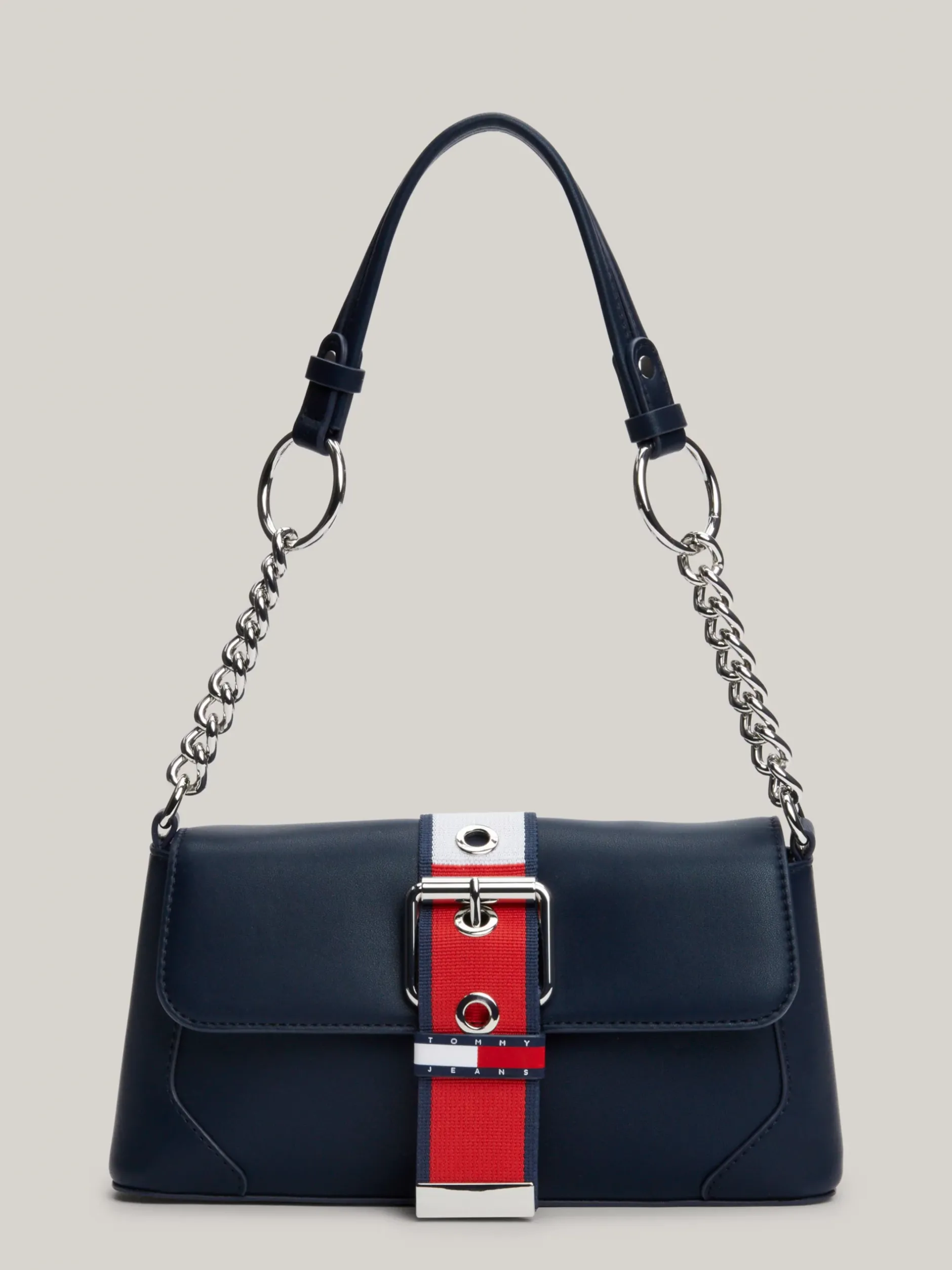 Torby Na Ramię*Tommy Hilfiger Torebka Na Ramię Z Magnetycznym Zapięciem DARK NIGHT NAVY