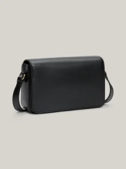 Torebki Na Pasku*Tommy Hilfiger Torebka Na Ramię Z Monogramem TH BLACK