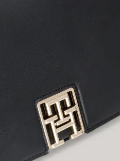 Torebki Na Pasku*Tommy Hilfiger Torebka Na Ramię Z Monogramem TH BLACK