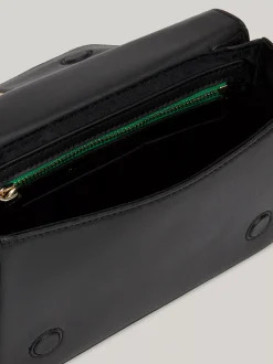 Torebki Na Pasku*Tommy Hilfiger Torebka Na Ramię Z Monogramem TH BLACK