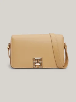 Torebki Na Pasku*Tommy Hilfiger Torebka Na Ramię Z Monogramem TH CLASSIC KHAKI