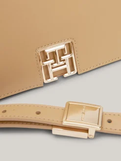 Torebki Na Pasku*Tommy Hilfiger Torebka Na Ramię Z Monogramem TH CLASSIC KHAKI