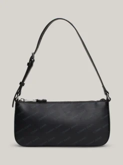 Torby Na Ramię*Tommy Hilfiger Torebka Na Ramię Z Nadrukiem Essential BLACK ALLOVER