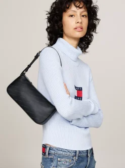 Torby Na Ramię*Tommy Hilfiger Torebka Na Ramię Z Nadrukiem Essential BLACK ALLOVER