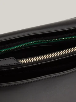 Torby Na Ramię*Tommy Hilfiger Torebka Na Ramię Z Parcianym Paskiem BLACK