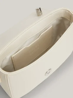 Torebki Na Pasku*Tommy Hilfiger Torebka Na Ramię Z Plakietką Z Logo NEWSPRINT