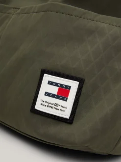 Torebki Na Pasku*Tommy Hilfiger Torebka Na Ramię Z Troczkami Ze Stoperem PEWTER GREEN