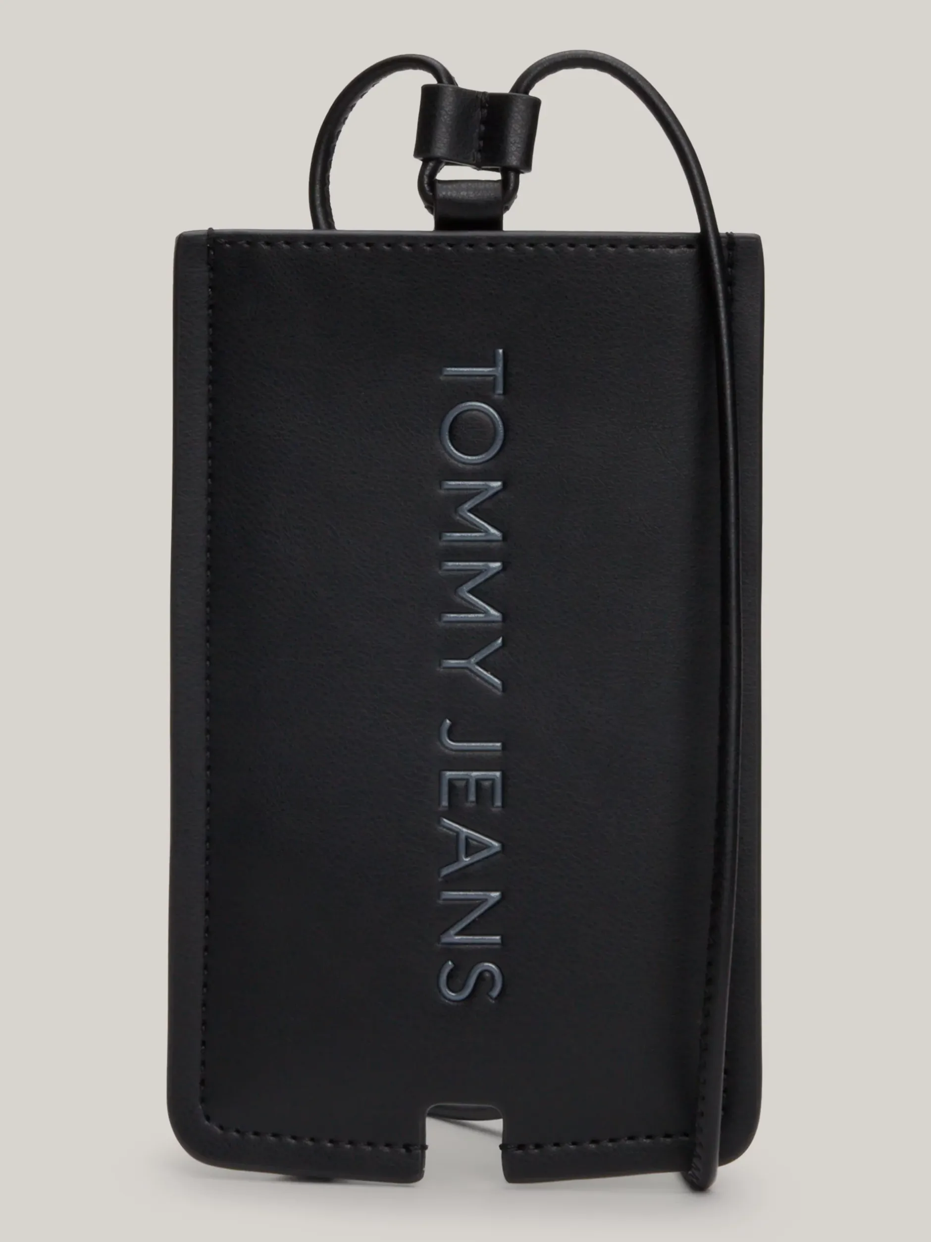 Portfele & Breloczki Do Kluczy*Tommy Hilfiger Torebka Na Telefon Essential Z Metalowym Logo BLACK