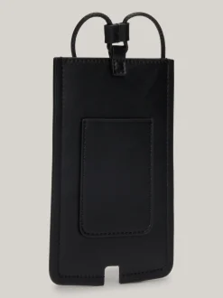 Portfele & Breloczki Do Kluczy*Tommy Hilfiger Torebka Na Telefon Essential Z Metalowym Logo BLACK