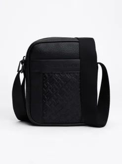 Torebki Na Pasku*Tommy Hilfiger Torebka Reporterka TH Monogram BLACK