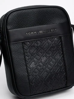 Torebki Na Pasku*Tommy Hilfiger Torebka Reporterka TH Monogram BLACK