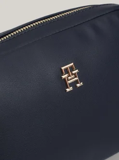 Torebki Na Pasku*Tommy Hilfiger Torebka Z Plakietką Z Monogramem TH SPACE BLUE