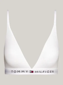 Biustonosze|Bielizna*Tommy Hilfiger Trójkątny Nieusztywniany Biustonosz Z Logo WHITE