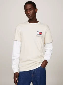 T-Shirty*Tommy Hilfiger T-shirt Essential O Dopasowanym Kroju Z Logo NEWSPRINT