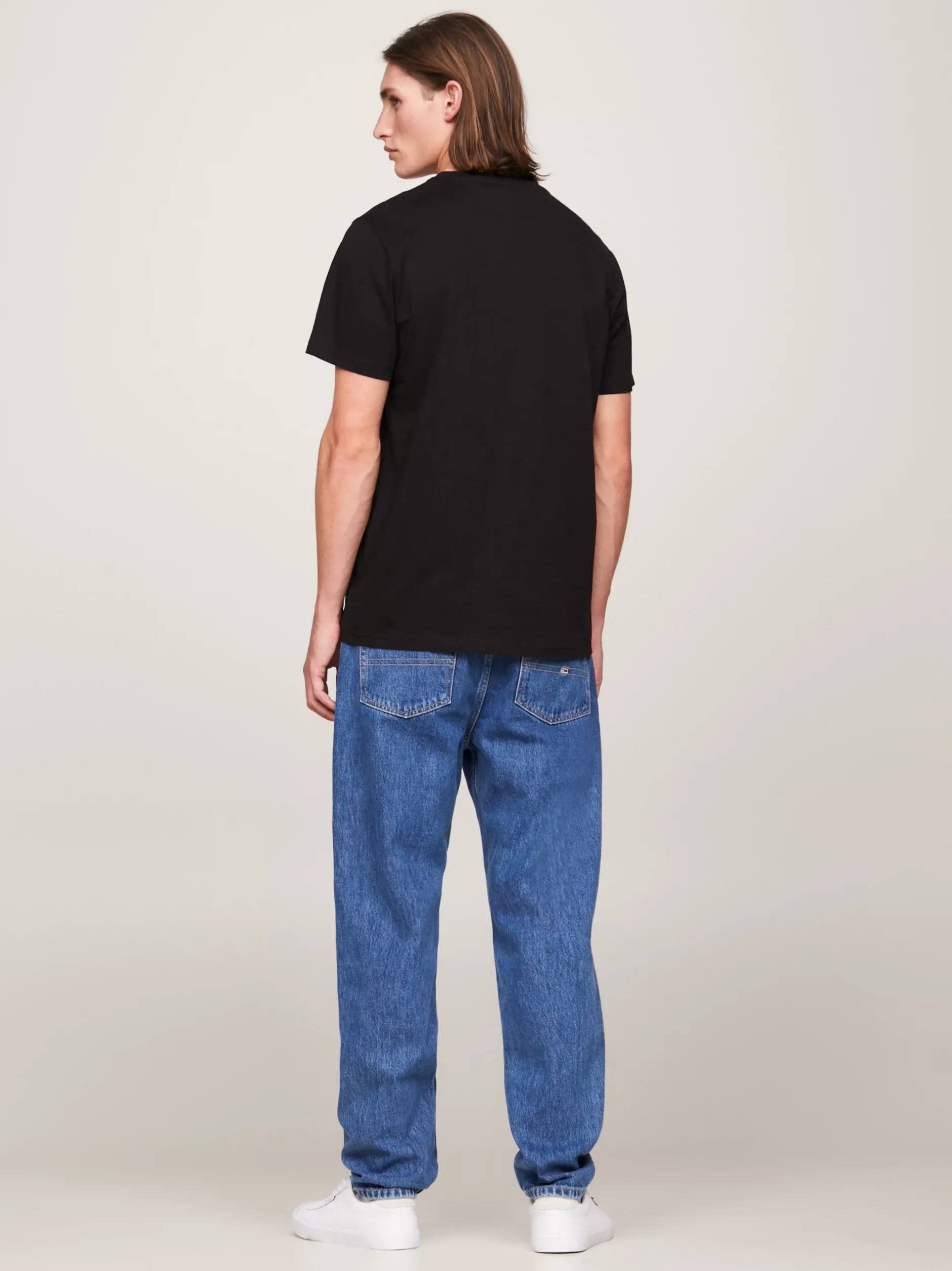 T-Shirty*Tommy Hilfiger T-shirt Essential O Dopasowanym Kroju Z Logo BLACK