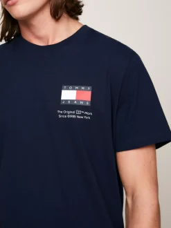 T-Shirty*Tommy Hilfiger T-shirt Essential O Dopasowanym Kroju Z Logo DARK NIGHT NAVY