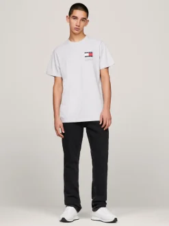 T-Shirty*Tommy Hilfiger T-shirt Essential O Dopasowanym Kroju Z Logo SILVER GREY