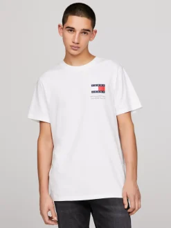 T-Shirty*Tommy Hilfiger T-shirt Essential O Dopasowanym Kroju Z Logo WHITE