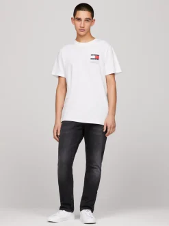 T-Shirty*Tommy Hilfiger T-shirt Essential O Dopasowanym Kroju Z Logo WHITE