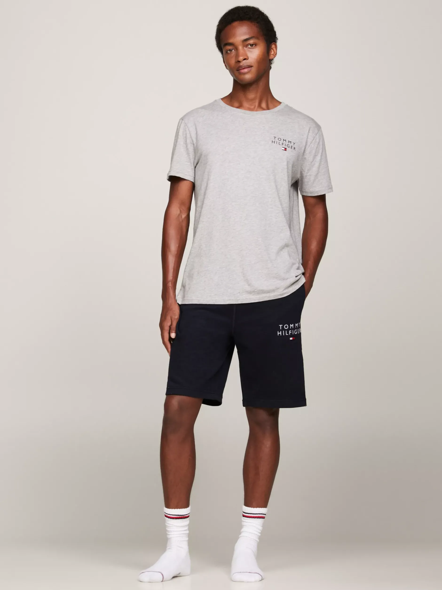 Stroje Domowe*Tommy Hilfiger T-shirt Lounge TH Original LIGHT GREY HEATHER