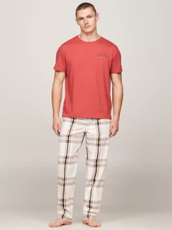Stroje Domowe*Tommy Hilfiger T-shirt Lounge TH Original TERRA RED